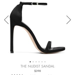 Stuart weitzman 115 black suede nudist